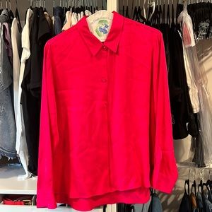 Zara Fushia button down blouse XL Excellent condition